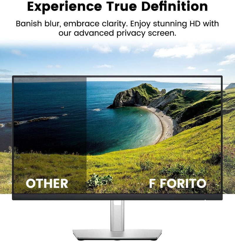 FFORITO 22 Inch 16:10 360°Privacy Screen Protector for Computer Monitor, Removable Eye Protection Anti Blue Light Anti Glare Computer Screen Privacy Shield for 22" Widescreen Monitors - Image 5